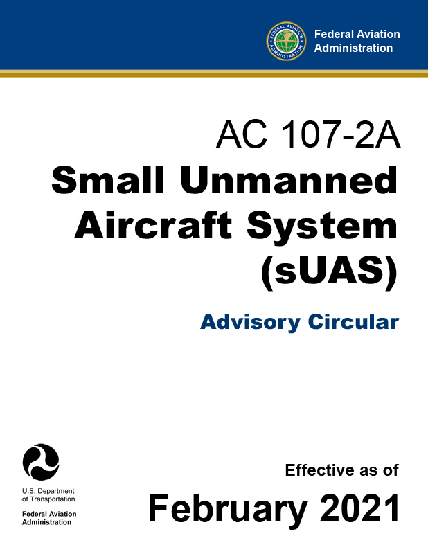 AC 107-2A Small Unmanned Aircraft System (sUAS) Advisory Circular Part 107 Study Guide pdf faa-h-8083-24