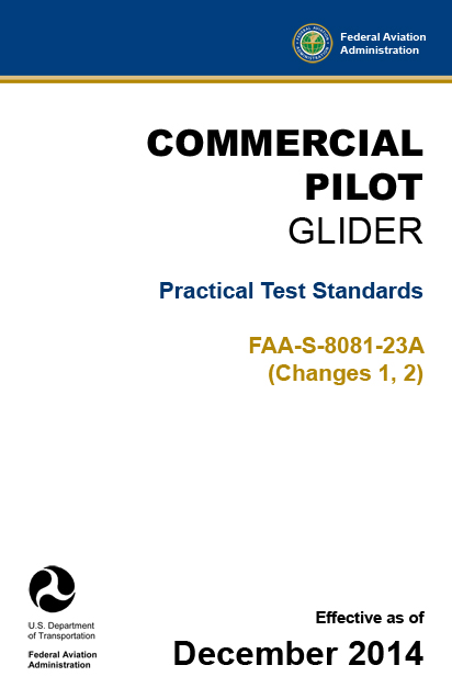 Commercial Pilot – Glider Practical Test Standards FAA-S-8081-23A pdf