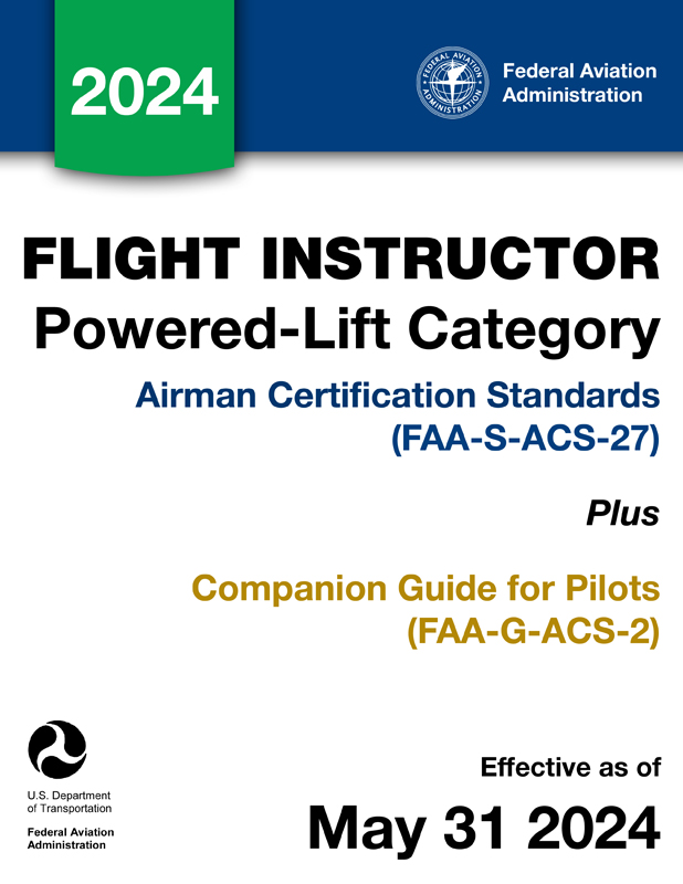 Flight Instructor for Powered-Lift Category Airman Certification Standards FAA-S-ACS-27