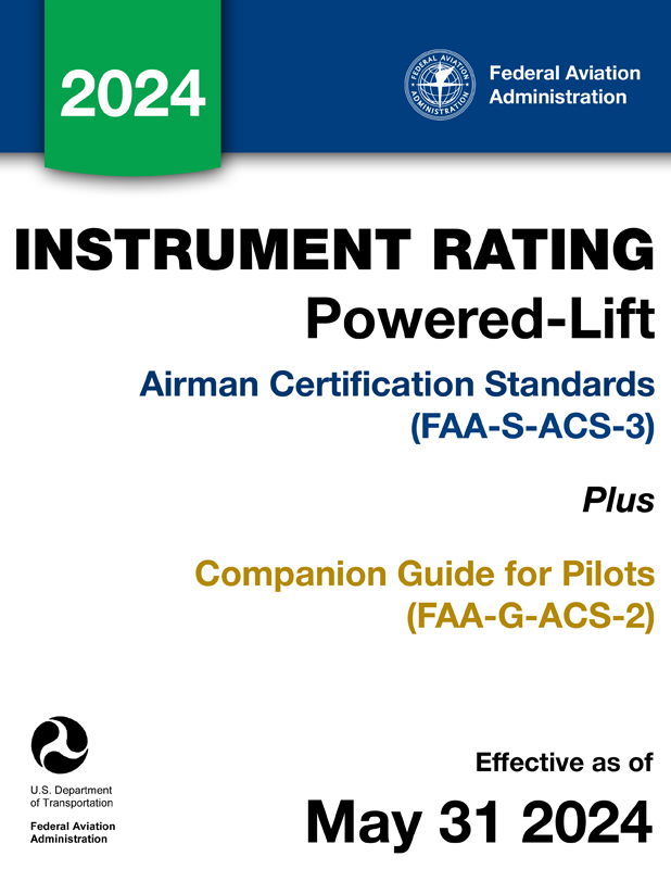 Instrument Rating – Powered-Lift Airman Certification Standards FAA-S-ACS-3