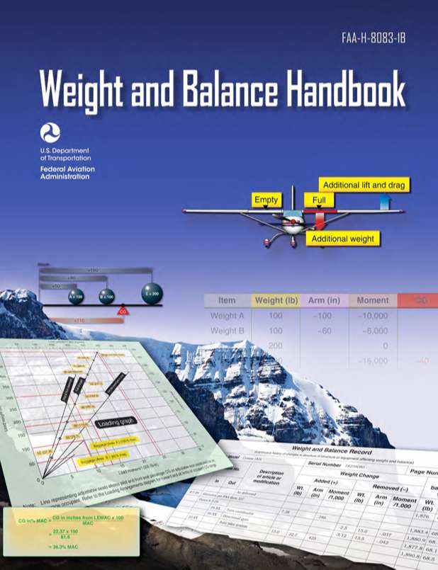 Aircraft Weight and Balance Handbook FAA-H-8083-1B Pilot Flight Training Study Guide pdf